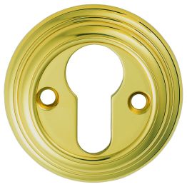 Delamain Euro Profile Escutcheon - Polished Brass