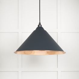 Smooth Copper Hockley Pendant in Soot