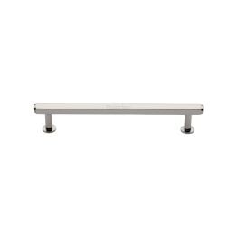 Heritage Brass Cabinet Pull Hexagon Design with 16mm Rose 128mm CTC Polished Nickel finish