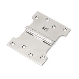 Polished SS 4" x 3" x 5"  Parliament Hinge (pair)