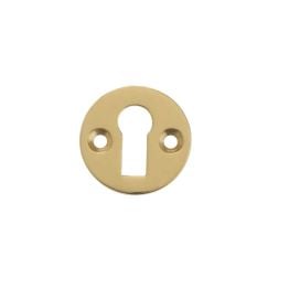 Jedo Round Open Escutcheon Standard Keyway 32mm Polished Brass - By Frelan Hardware - JV41PB