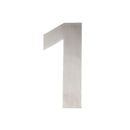 150mm Numerals SSS Finish 150mm Satin Stainless Steel No. 1 - By Frelan Hardware - JNSS-1