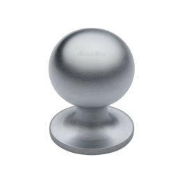 Heritage Brass Cabinet Knob Ball Design 25mm Satin Chrome finish