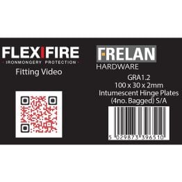 Intumscent Kits for 102mm Square Hinges Pack of Four 2mm 60 Minute - By Frelan Hardware - GRA1.2