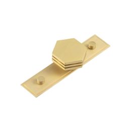 Nile Cupboard Knobs 40mm Stepped Satin Brass - By Frelan Hardware - HOX-340SB-6090SB