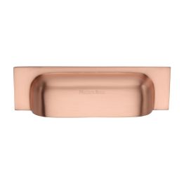 Heritage Brass Drawer Pull Military Design 96mm CTC Satin Rose Gold Finish