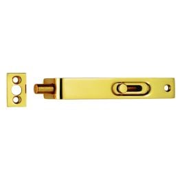 Sunk Slide Flush Bolt - Polished Brass