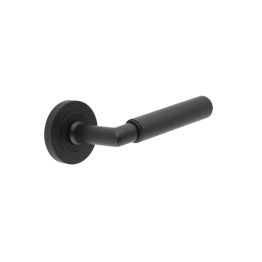 Piccadilly Door Handle on Plain Rose Black - By Frelan Hardware - BUR40KIT326