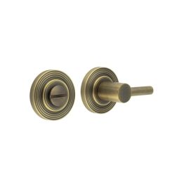 Burlington Easy Turn & Release Reeded Rose Antique Brass - By Frelan Hardware - BUR-82AB-53AB