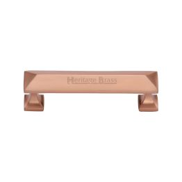 Heritage Brass Cabinet Pull Pyramid Design 96mm CTC Satin Rose Gold Finish