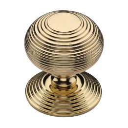 Heritage Brass Centre Door Knob Reeded Design 3 1/2 Polished Brass Finish
UK Registered Design Number 6241152

&nbsp;