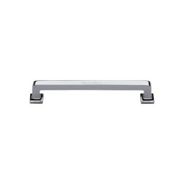 Heritage Brass Cabinet Pull Square Vintage Design 101mm CTC Polished Chrome Finish