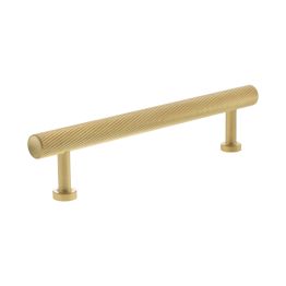 Millhouse Brass Paddington Spiral T-Bar Cabinet Pull Handle 128mm - Satin Brass