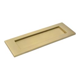 Satin Brass Large Letter Plate