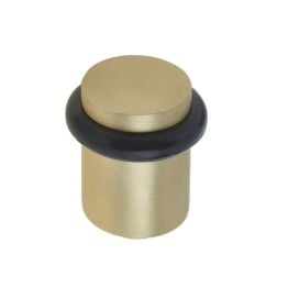 Burlington Plain Door Stops Satin Brass - By Frelan Hardware - BUR960SB