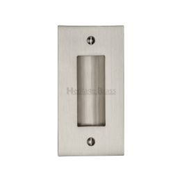 Flush Pull Handle 4" Satin Nickel finish