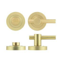 Jedo Satin Brass Easy Thumb Turn & Lock - By Frelan Hardware - JV856SB