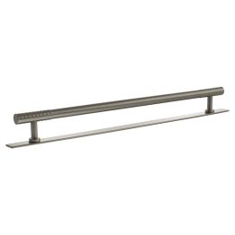 Millhouse Brass Chrysler Diamond T-Bar Cabinet Pull Handle on Backplate 320mm - Satin Nickel