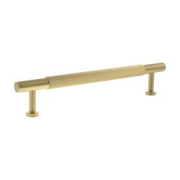 Millhouse Brass Battersea Linear T-Bar Cabinet Pull Handle 160mm - Satin Brass