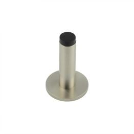 Burlington Plain Wall Mounted Door Stops Knurled Rose Satin Nickel - By Frelan Hardware - BUR-970SN-969SN