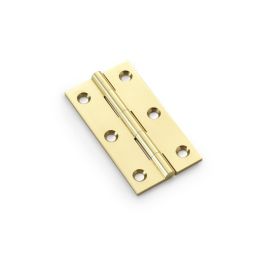 Alexander & Wilks - Heavy Pattern Solid Brass Cabinet Butt Hinge - Polished Brass - 3"