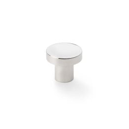 Alexander & Wilks - Hanover Plain Cupboard Knob - Polished Nickel - Knob 30mm
