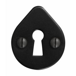 Oval Uncovered Escutcheon - Flat Black