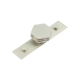 Nile Cupboard Knobs 40mm Stepped Satin Nickel - By Frelan Hardware - HOX-340SN-6090SN