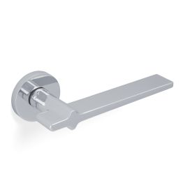 Valli Yabu Pushelberg Lever on Round Rosette - Polished Chrome PVD