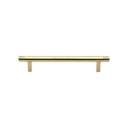 Heritage Brass Cabinet Pull Contour Design 128mm CTC Polished Brass finish