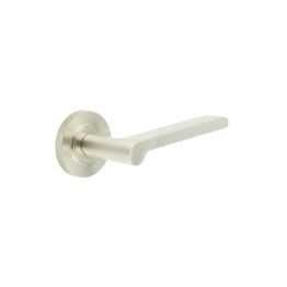 Fitzrovia Door Handles Knurled Rose Satin Nickel - By Frelan Hardware - BUR15KIT317