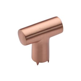 Heritage Brass Cabinet Knob T Shaped 35mm Satin Rose Gold finish