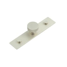 Wenlock Cupboard Knobs 30mm Plain Backplate Satin Nickel - By Frelan Hardware - HOX-130SN-5090SN