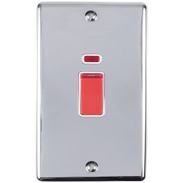 Eurolite Enhance Decorative 45Amp Switch with Neon Indicator Polished Chrome