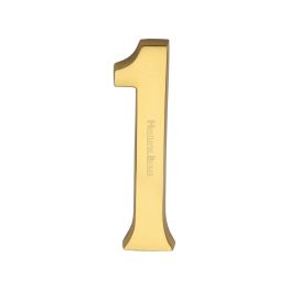 Heritage Brass Numeral 1 Concealed Fix 76mm (3") Polished Brass finish