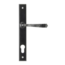 Black Avon Slimline Lever Espag. Lock Set