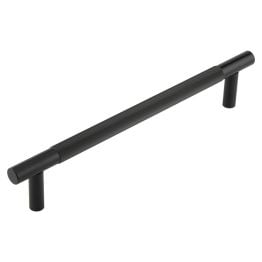 Venice Linear Knurled 300x19mm Black Pull Handle Face Fix - By Frelan Hardware - JV1803MBFF