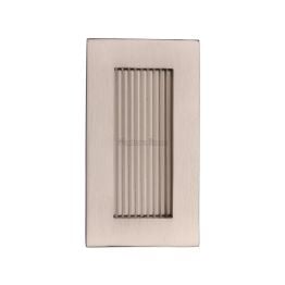 Reeded Rectangular Flush Pull 105 x 58mm Satin Nickel finish