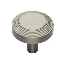 Heritage Brass Cabinet Knob Ridge Design 38mm Satin Nickel finishUK Registered Design Number 6194410