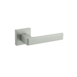 CleanTouch Anti-Bac Forme Asti Lever Door Handle on Minimal Square Rose - Satin Chrome