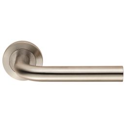 Steelworx Swl Spira Lever On Rose - Satin Stainless Steel
