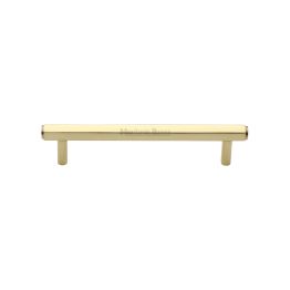Heritage Brass Cabinet Pull Hexagon Design 128mm CTC Polished Brass finish