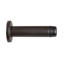 Cylinder Pattern Door Stop - With Rose - Matt Bronze