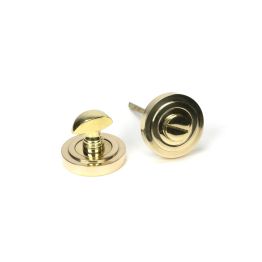 Polished Brass Round Thumbturn Set (Art Deco)