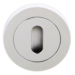 STATUS Key Escutcheons on Round Rose - Polished Chrome