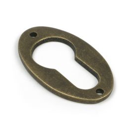 Burnished Brass Oval Euro Escutcheon