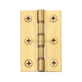 Heritage Brass Hinge Brass with Phosphor Washers 3" x 2" Natural Brass finish