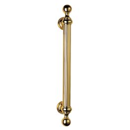 Reeded Grip Pull Handle - Polished Brass