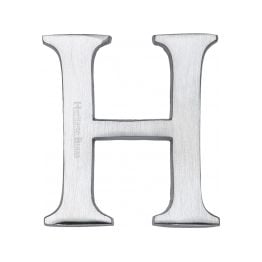 Heritage Brass Alphabet H Pin Fix 51mm (2") Satin Chrome Finish