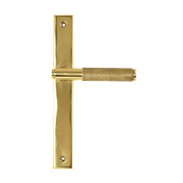 Polished Brass Brompton Slimline Lever Espag. Latch Set